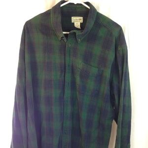 L.L.Bean flannel mens XXL green